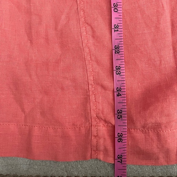[34/S]Sandwich Linen Spiced Coral LS Shift Dress - Picture 8 of 10